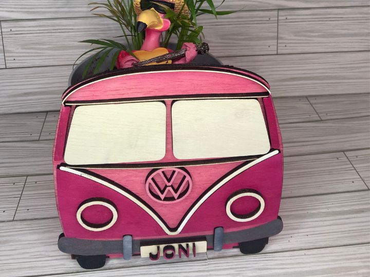 Retro Van Planter Box, Catch All Box, Funky Home Decor