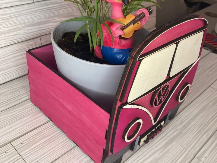 Retro Van Planter Box, Catch All Box, Funky Home Decor