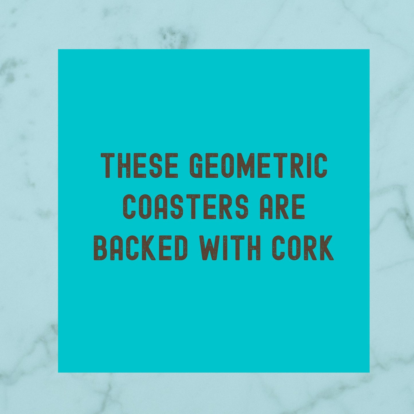 Reversible Wooden Geometric Drink Coasters with Cork Back