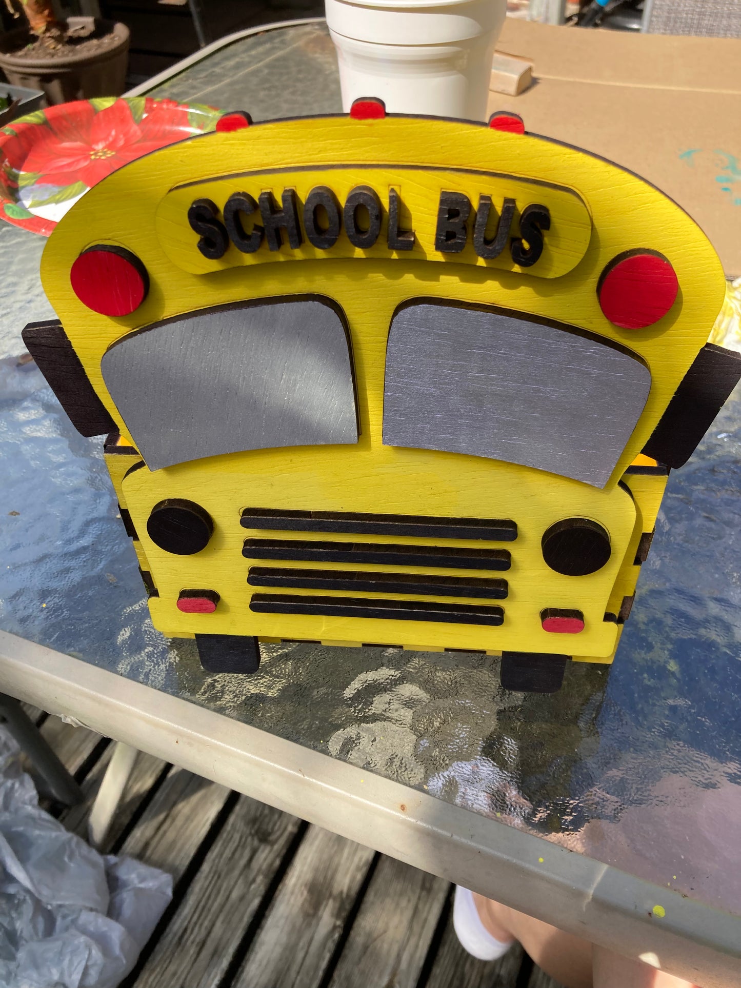 Retro School Bus Planter Box, Catch All Box, Funky Home Decor (Copy)