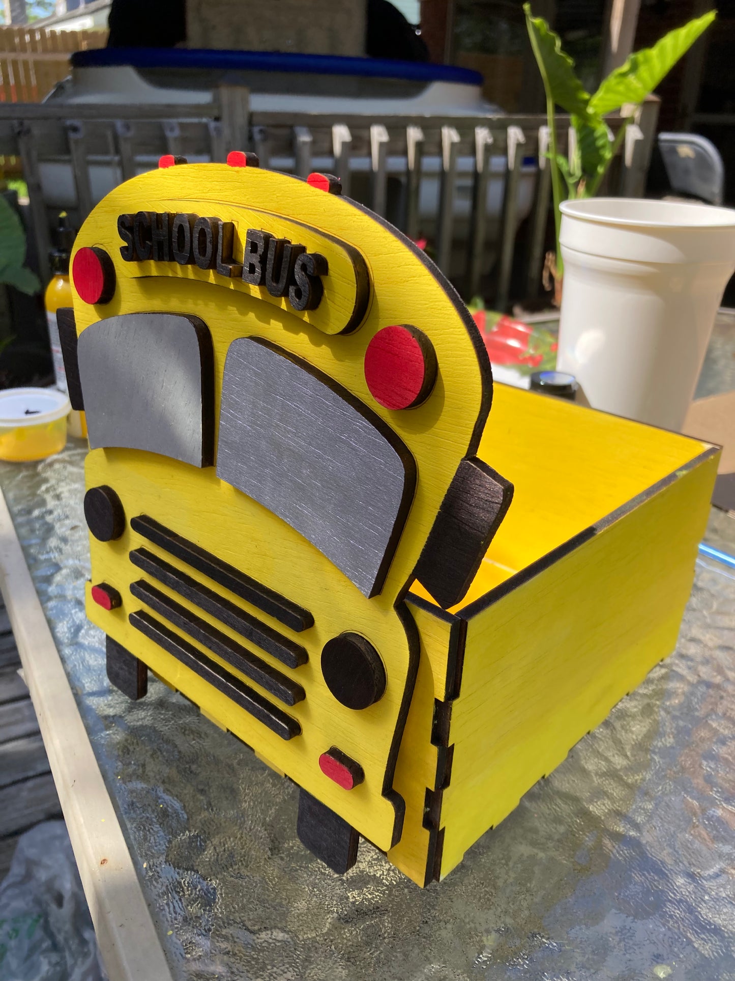 Retro School Bus Planter Box, Catch All Box, Funky Home Decor (Copy)