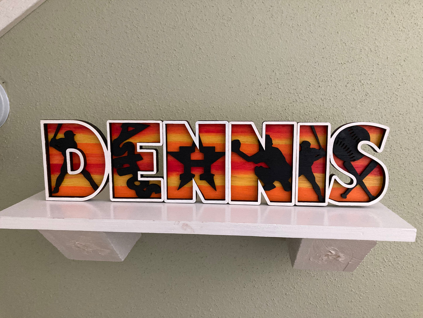 Custom Baseball Name 3D